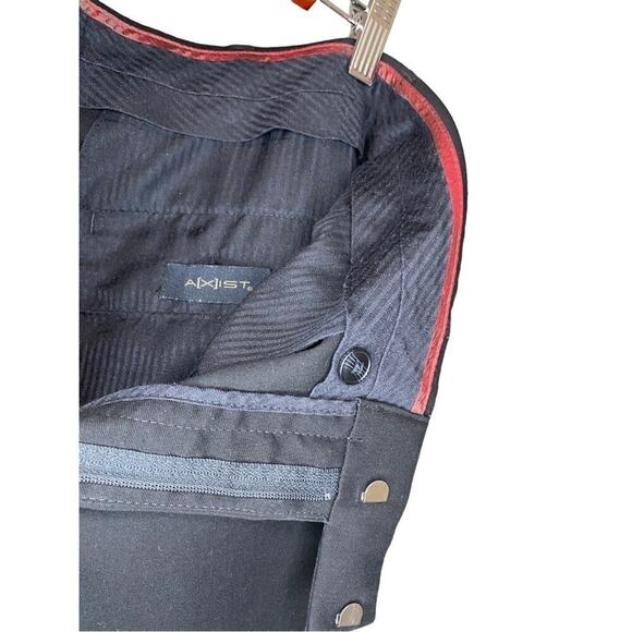 Axist Black Mens Flat Front Work Dress Pants Classic Fit Size 33x30 - Picture 3 of 4